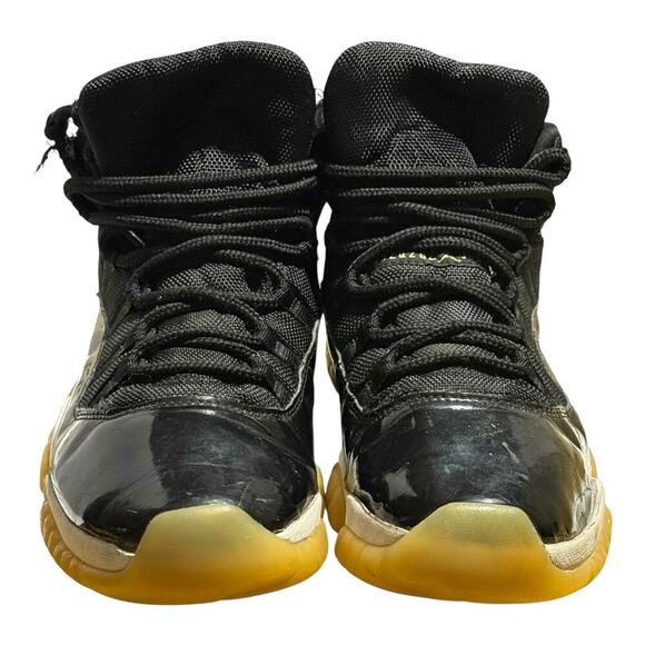 Air Jordan 11 Retro DMP Black Gold 378037-072 Men's Size 9 Concord Mid OG Patent - Picture 2 of 10